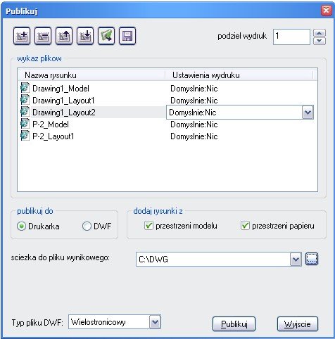 ZwCAD publikuj