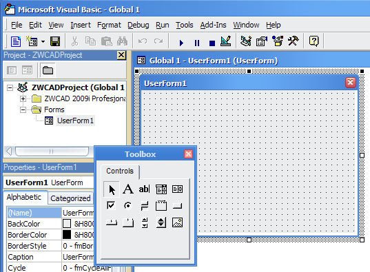 ZwCAD Visual Basic