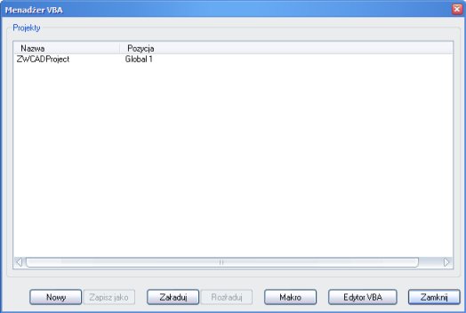 ZwCAD menadzer VBA