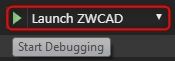 Przycisk Launch ZWCAD